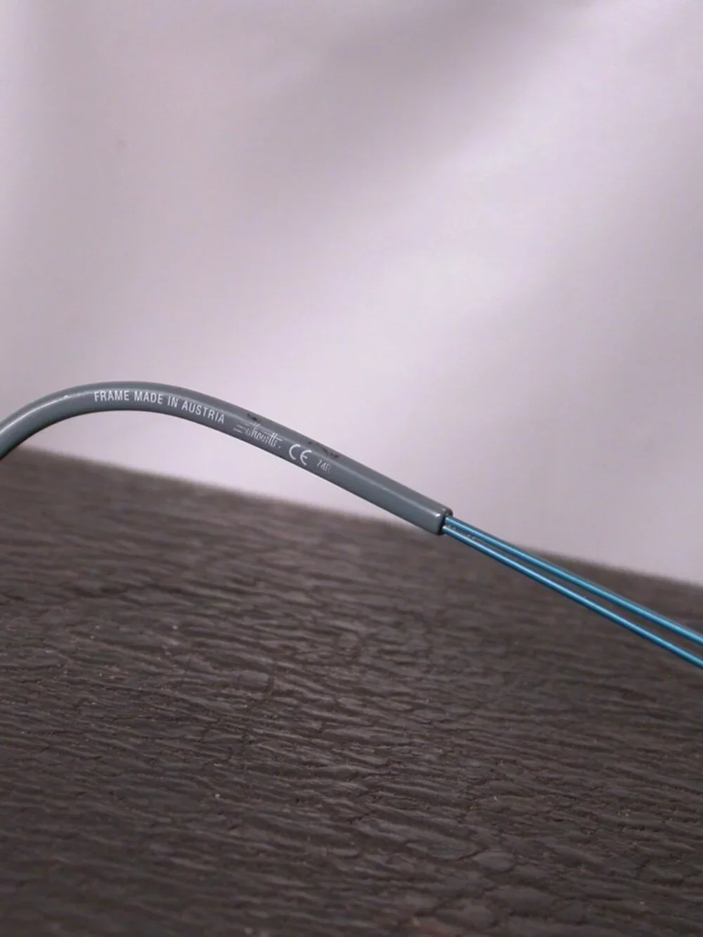 Silhouette Titan Frameless Blue Wire Light Weight Eyeglasses Made in Austria